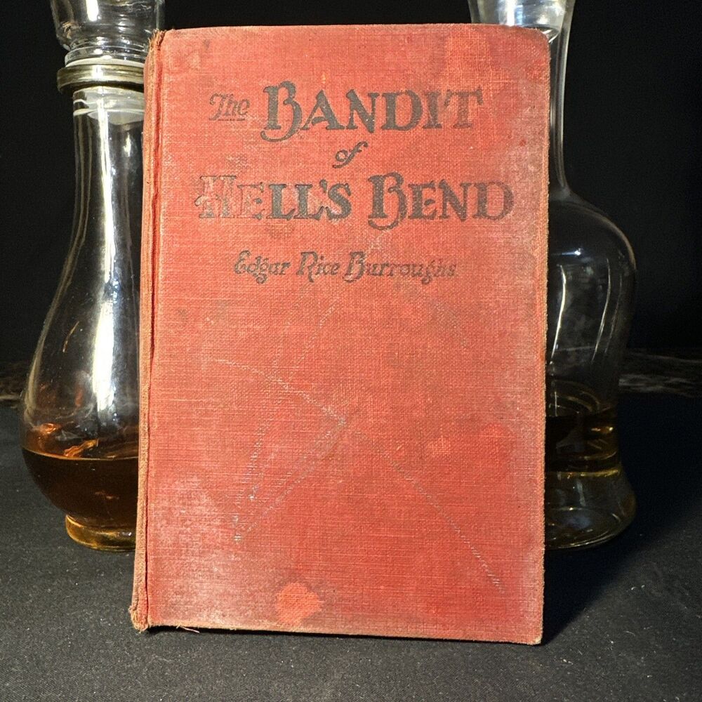 Old THE BANDIT OF HELL'S BEND Book 1925 EDGAR RICE BURROUGHS WESTERN COWBOY ART